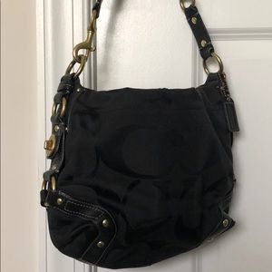 Used black Coach purse